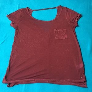 Deep Red American Eagle Tee
